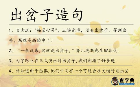 出岔子造句