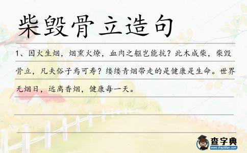 柴毀造句