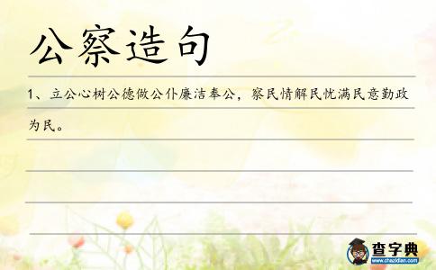 公察造句