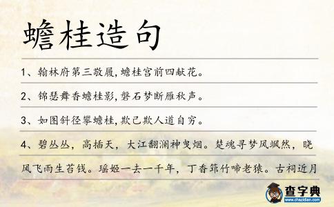 蟾桂造句