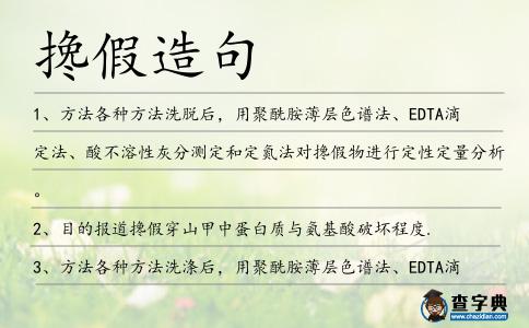 攙假造句