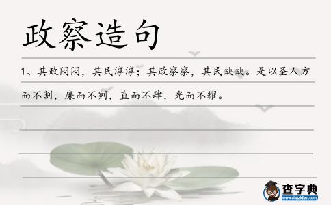政察造句