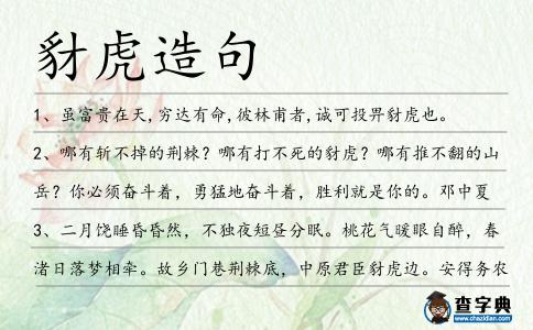 豺虎造句