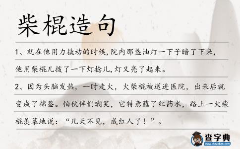 柴棍造句
