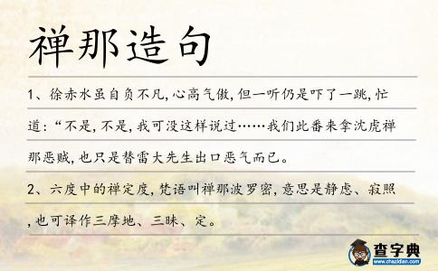 禪那造句