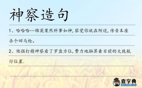 神察造句