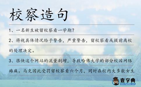 校察造句