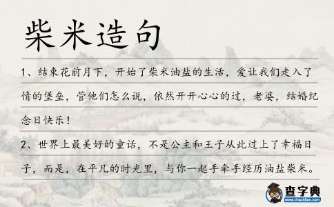 柴米造句