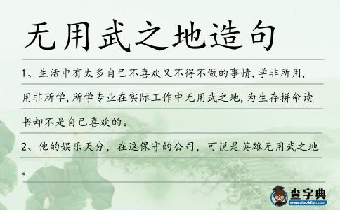 無用武之地造句