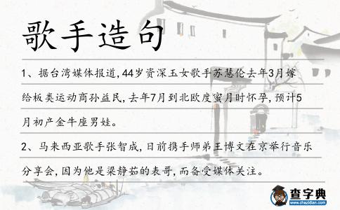 歌手造句