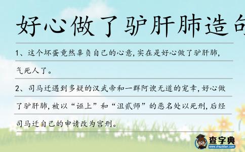 好心做了驢肝肺造句