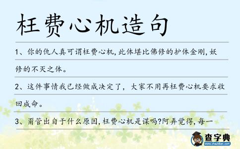 枉費(fèi)心機(jī)造句