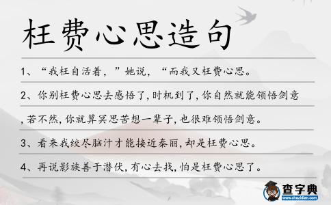 枉費心思造句