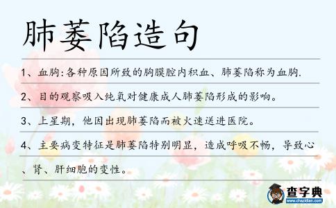 肺萎陷造句