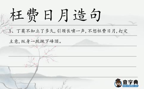 枉費日月造句