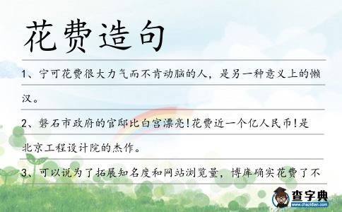 花費造句