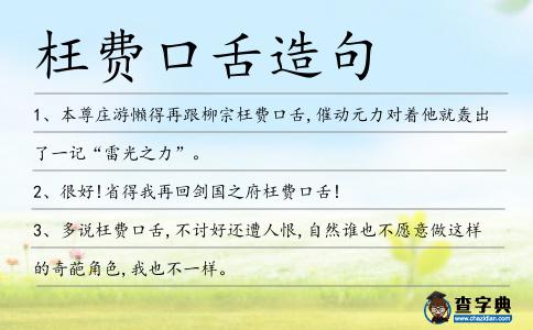 枉費口舌造句