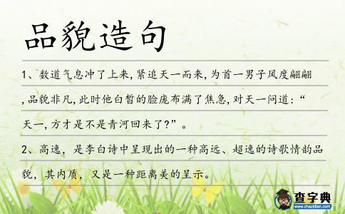 品貌造句