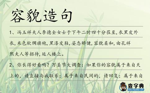 容貌造句