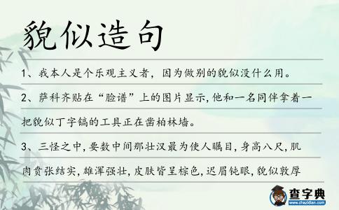 貌似造句