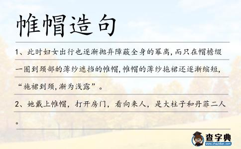 帷帽造句