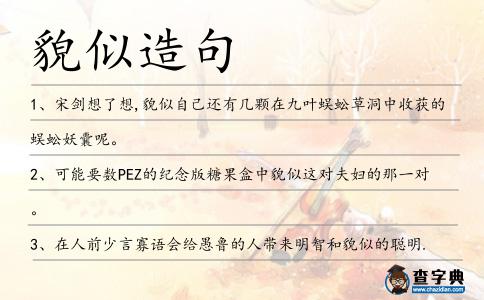 貌似造句