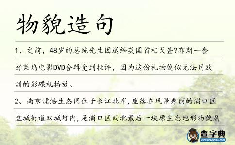 物貌造句