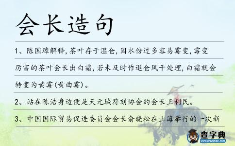 會(huì)長(zhǎng)造句