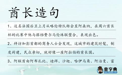 酋長造句