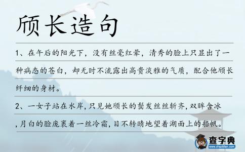 頎長造句