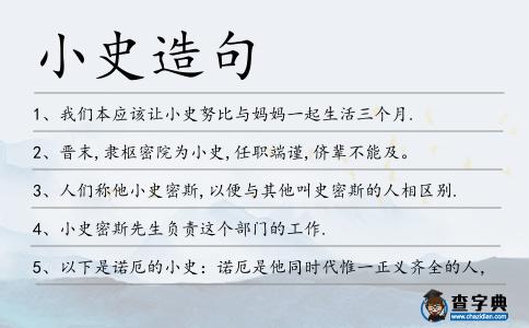 小史造句