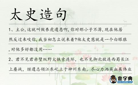 太史造句