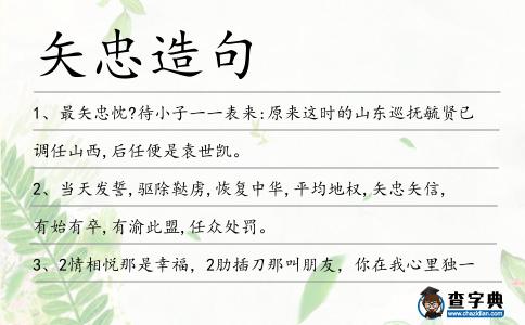矢忠造句