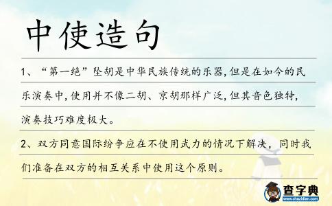 中使造句