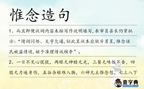 惟念造句