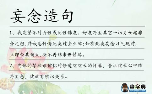 妄念造句