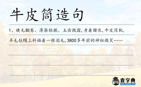 牛皮筒造句