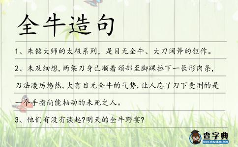全牛造句