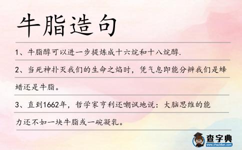 牛脂造句