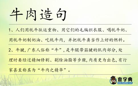牛肉造句