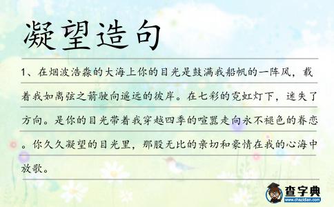 凝望造句