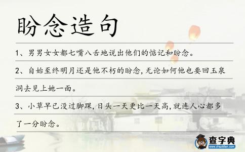 盼念造句