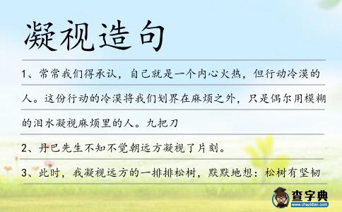 凝視造句