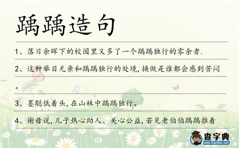踽踽造句
