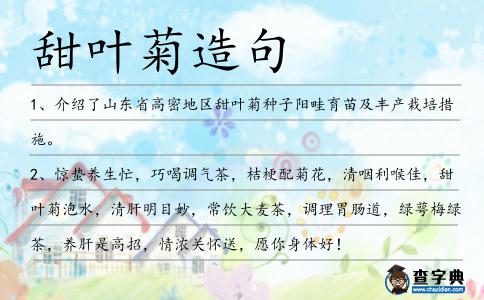 甜葉菊造句