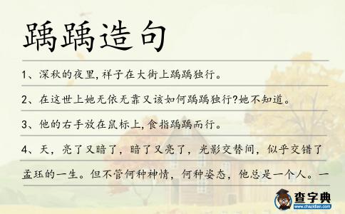 踽踽造句