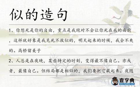 似的造句
