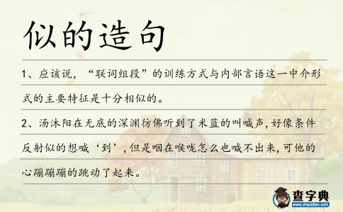 似的造句