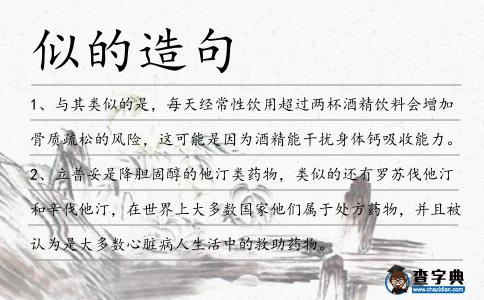 似的造句