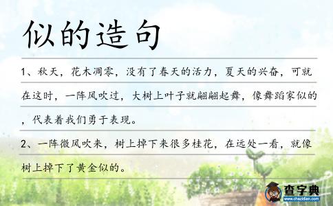 似的造句